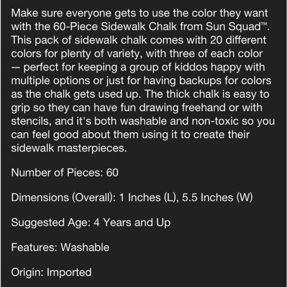 Sun Squad Chalk  - Picture 5 of 8